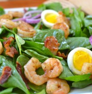 Spinach Salad with Grilled Shrimp