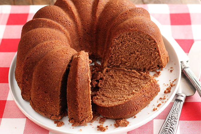 Moist Chocolate Chip Pound Cake in Bundt Pan - Kickass Baker