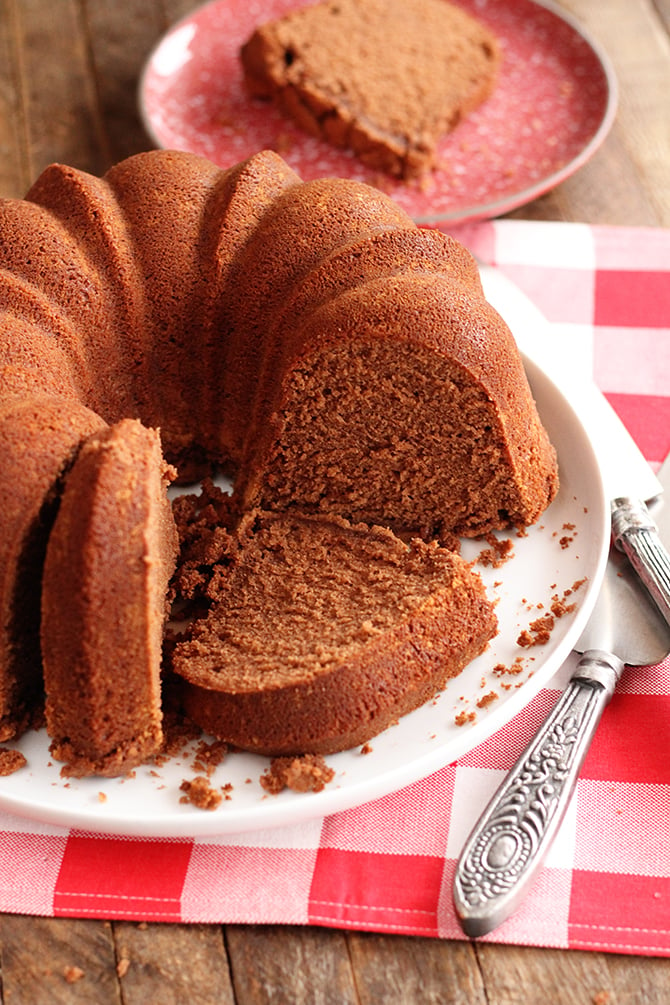 Chocolate Peanut Butter Bundt Cake - Like Mother Like Daughter