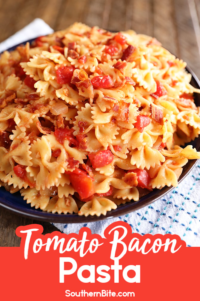 Hot Tomato and Bacon Pasta - Southern Bite