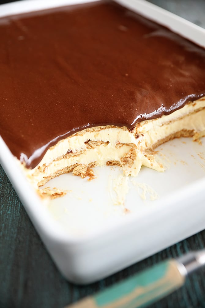 Chocolate Eclair Cake Recipe - Over The Big Moon