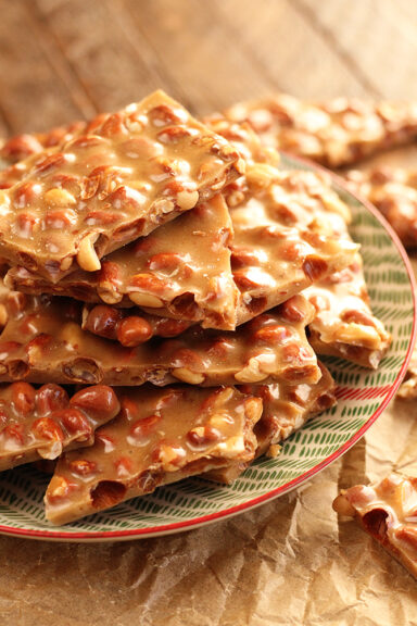 Top view of Peanut Brittle