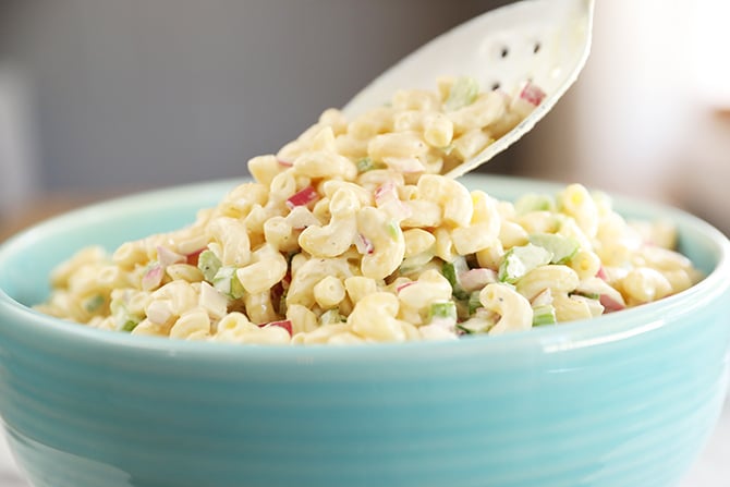 Spoonful of Classic Macaroni Salad