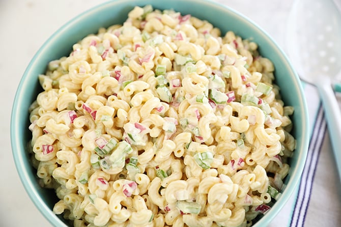 Overhead image of Classic Macaroni Salad