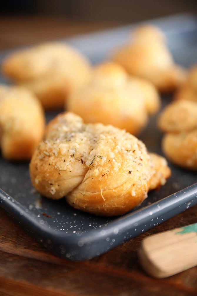 Garlic Parmesan Knots - Southern Bite