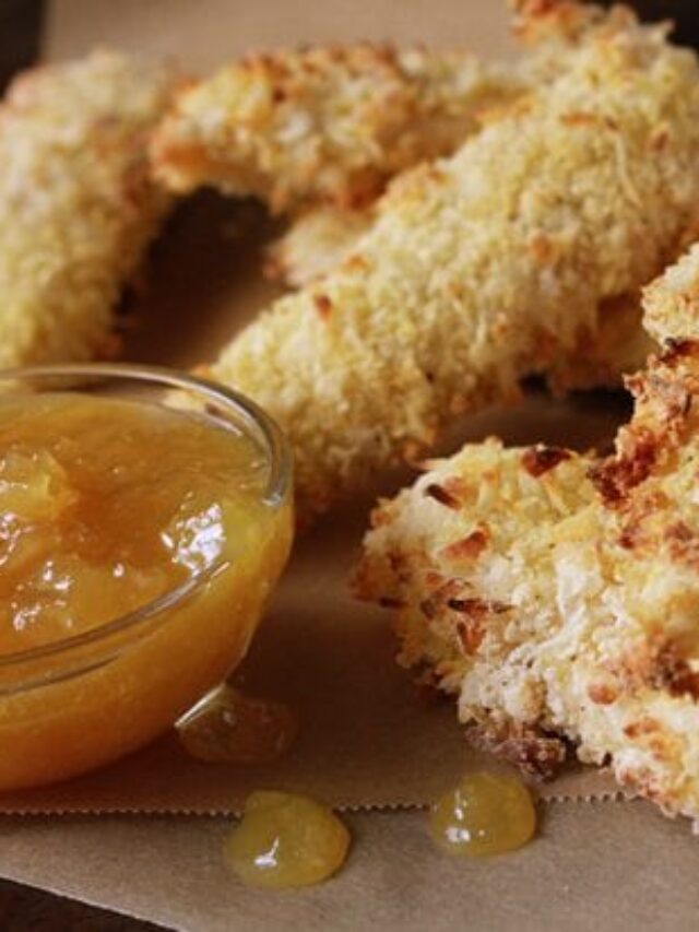 Coconut Chicken Fingers with Pineapple Sweet and Sour Sauce