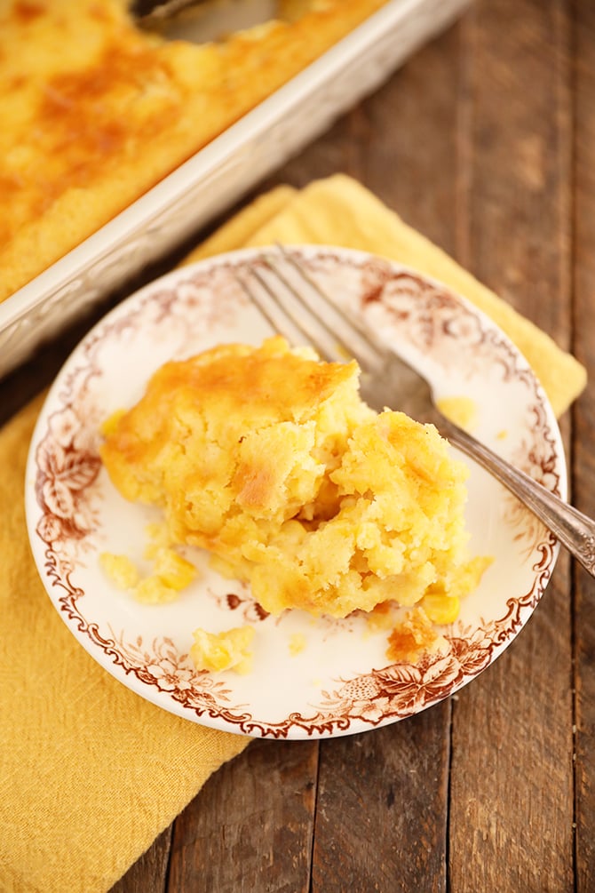 Sweet Corn Spoon Bread - Brown Eyed Baker