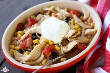 Fiesta Chicken Soup in a Bowl