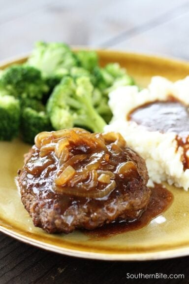 Easy Hamburger Steaks with gravy.