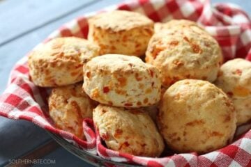 Basket Full of Pimento Cheese Biscuits
