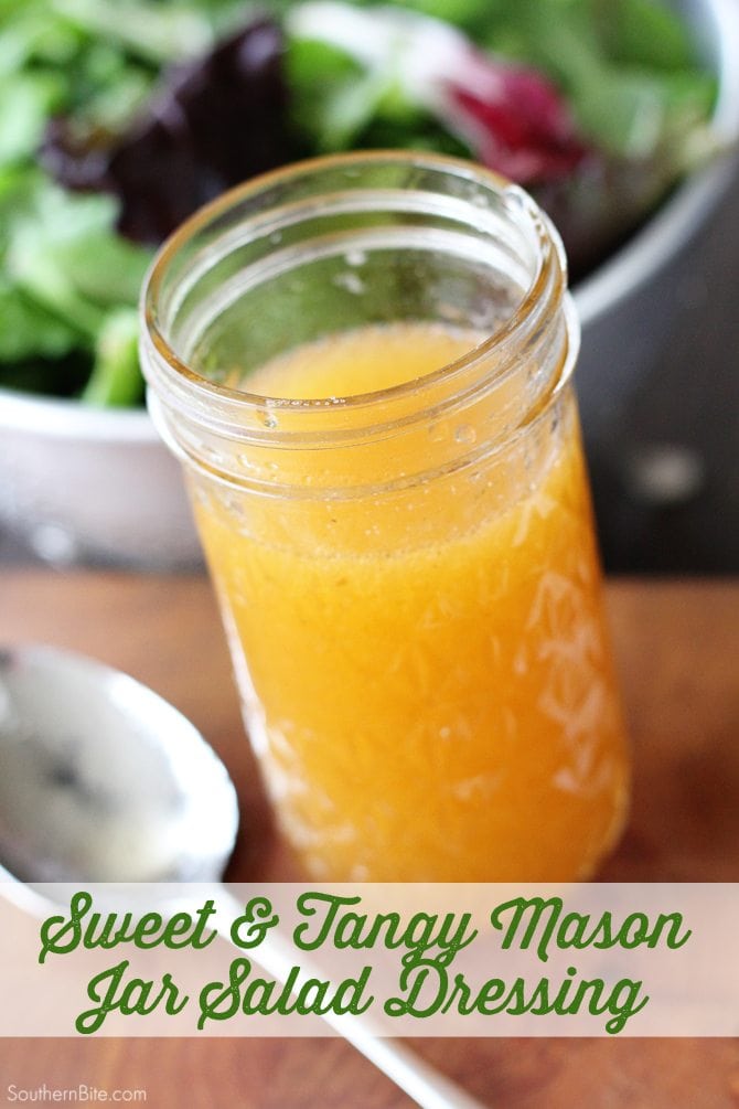 Sweet & Tangy Mason Jar Salad Dressing - Southern Bite