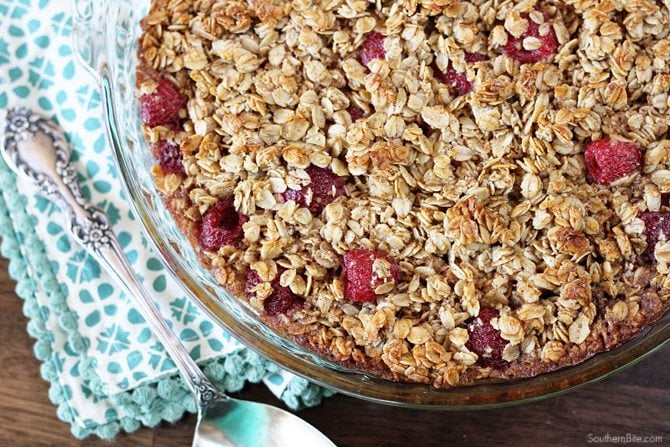 Raspberry Baked Oatmeal - Southern Bite