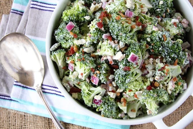 Bacon And Blue Broccoli Salad Southern Bite