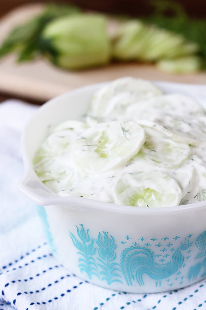 Cucumber Salad • Cool & Creamy!