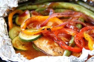These BBQ Chicken Packets are perfect for a busy weeknight and can be made with any of your favorite veggies!