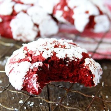 With only 4 ingredients, these Red Velvet Cake Mix Cookies are easier than you think. They're pillowy perfection!