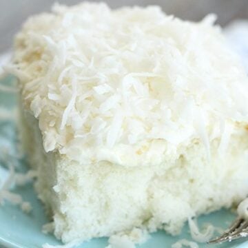 Peice of Slice of Easy Coconut Sheet Cake