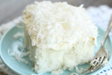 Peice of Slice of Easy Coconut Sheet Cake