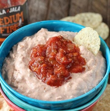 Three simple ingredients are all you need to create the easy and tasty Salsa Chicken Dip!