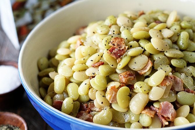 Southern Butter Beans with Bacon