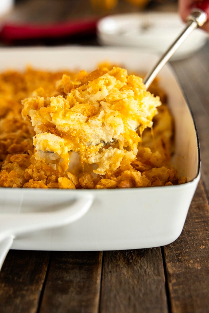 Spoonful of Hash Brown Casserole.