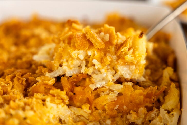 Scoop of Hash Brown Casserole.