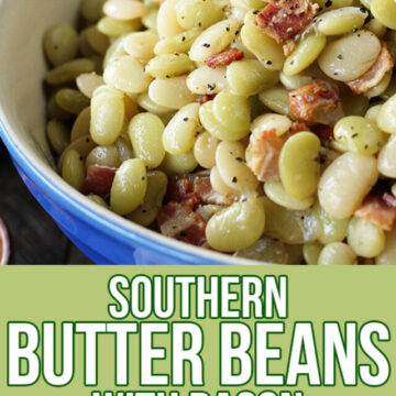 Southern Butter Beans with Bacon - Image for Pinterest.