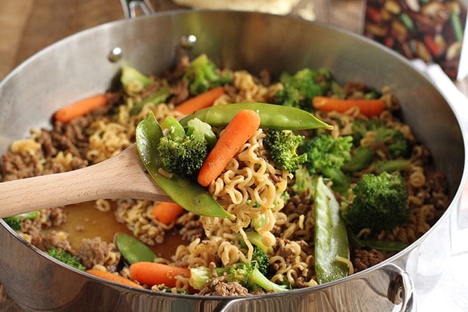 Easy Beef Ramen Skillet