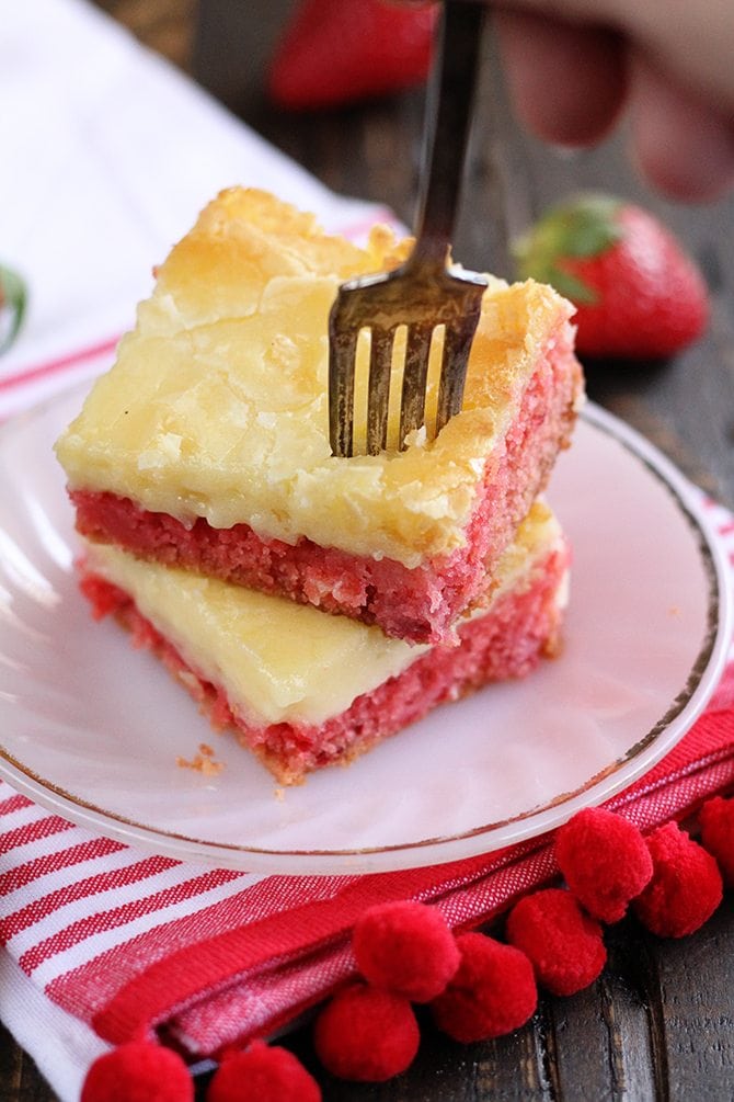 Strawberry Chess Bars - Southern Bite