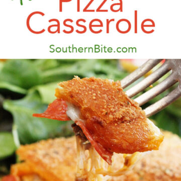 Upside Down Pizza Casserole for Pinterest
