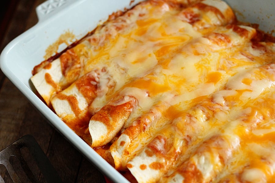 Above photo 5 Ingredient Enchiladas taken from oven