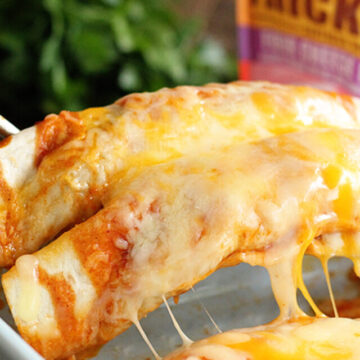 5-Ingredient Beef Enchiladas Served.