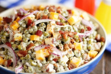Bacon and Pea Summer Salad close photo