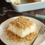 Slice of Pineapple Dream on white plate