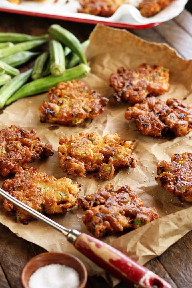 Okra and Green Tomato Fritters - Southern Bite