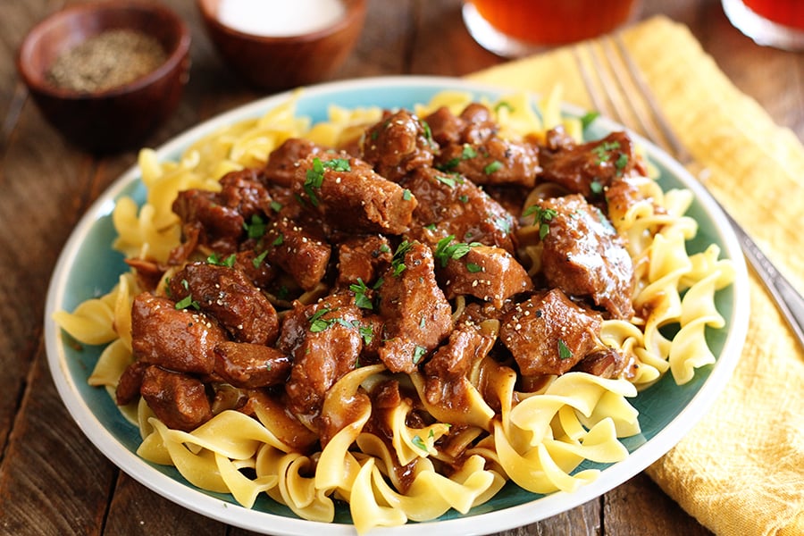 Slow Cooker Beef And Noodles Southern Bite