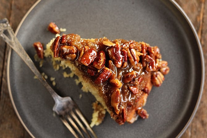 Caramel Pecan Upside-Down Cake