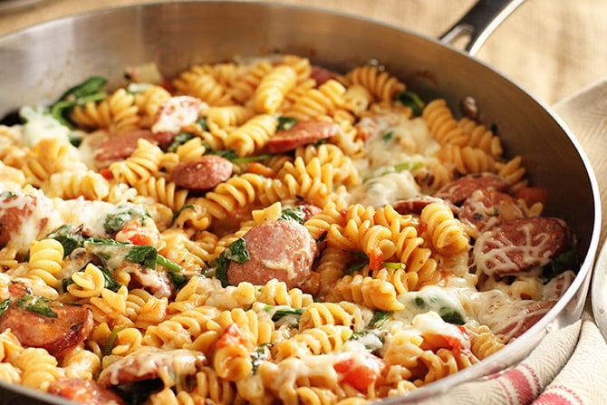 Simple One-Pan Sausage Pasta