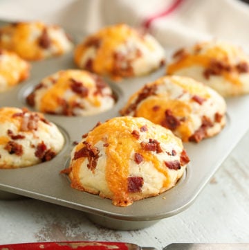 These super easy Bacon Cheddar Muffins are the perfect complement to nearly any meal!