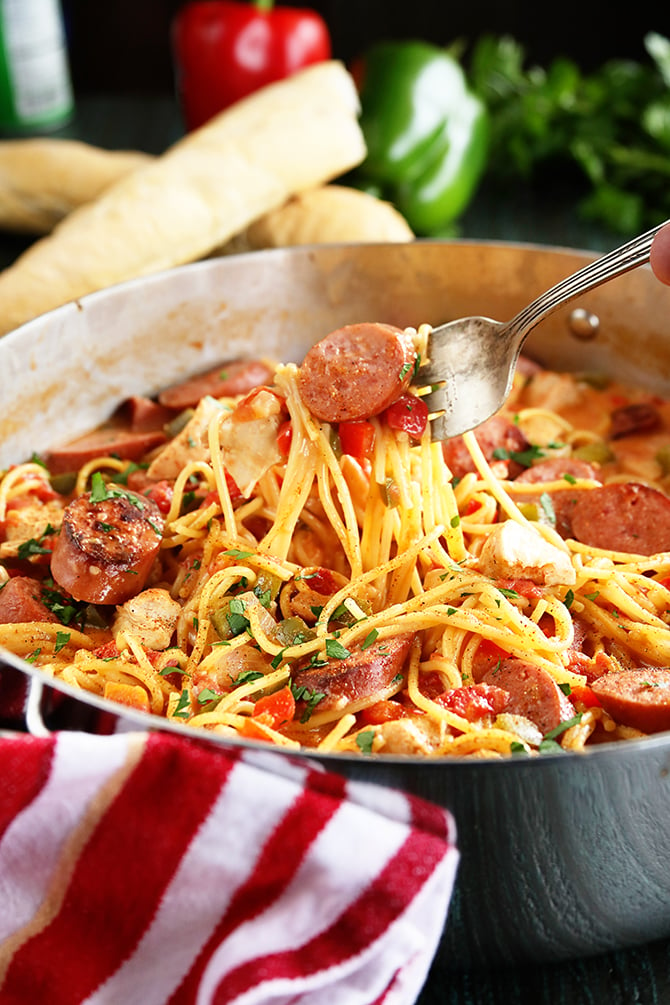 Instant Pot Pastalaya (One-Pot Cajun Pasta Jambalaya) - DadCooksDinner