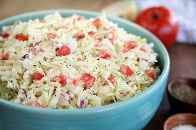 Aunt Mary’s Pepper Sauce Coleslaw