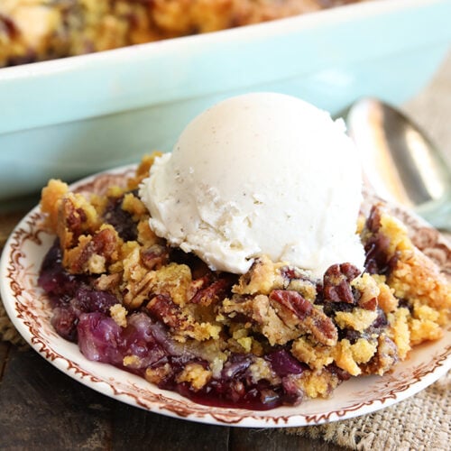Pineapple Blueberry Dump Cake and the Joys of Small Town Life