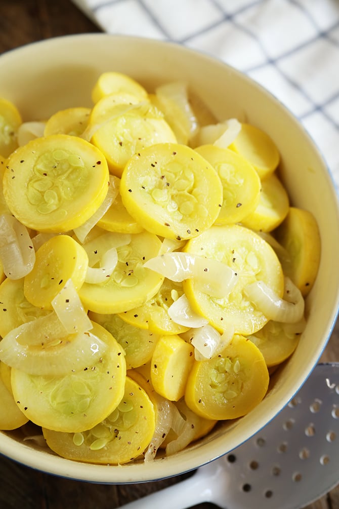 Old School Squash and Onions close up photo