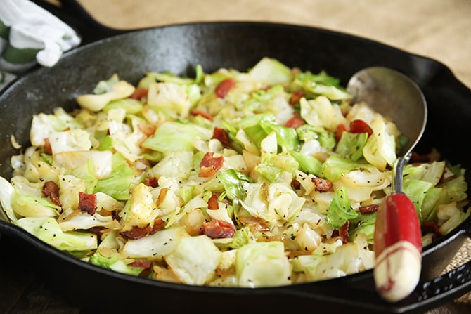 Buttery Sautéed Cabbage with Garlic and Onions - My Burnt Orange