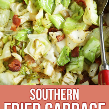 Southern Fried Cabbage - Collage image for Pinterest
