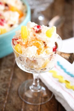 Ambrosia served in dessert dishes