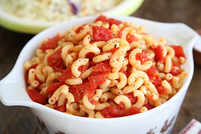 beefy tomato macaroni bake