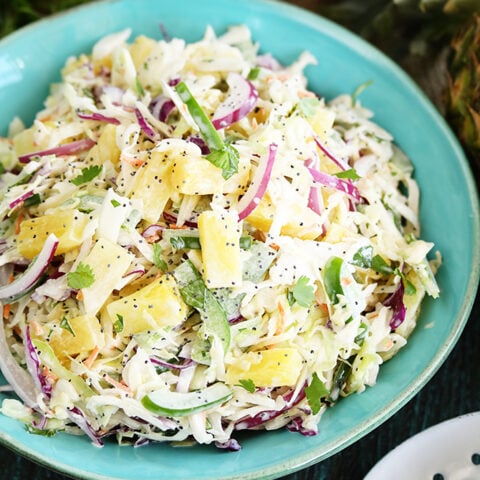 Pineapple Almond Slaw