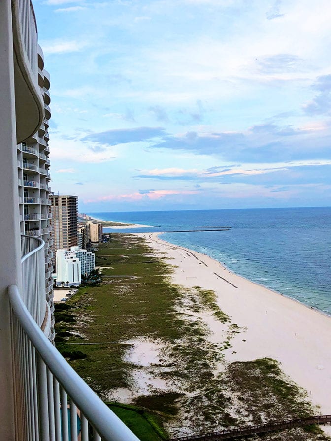 Photo of beach from balcony