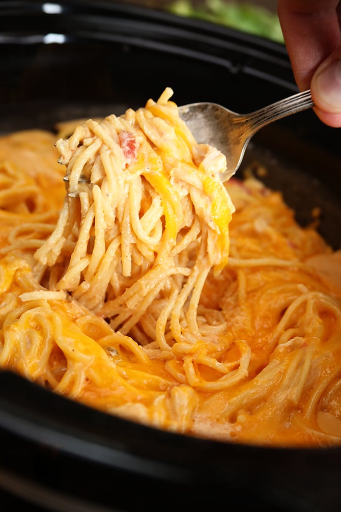 Ultimate Crock Pot Chicken Spaghetti - Southern Bite